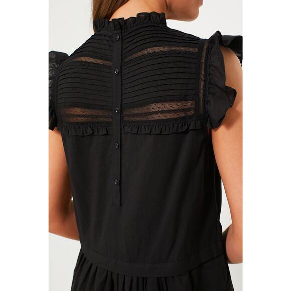 POMANDER PLACE Black Cecilia Ruffle Dress Size XS NWT Retail $148 Tuckernuck - Picture 7 of 8